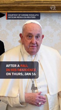 Pope Francis using sling after injuring forearm in fall