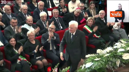 Mattarella inaugura 70esimo anno accademico Universit? Salento, per lui una standing ovation