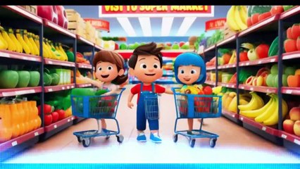 KIDS Go Shopping at the SUPER MARKET!