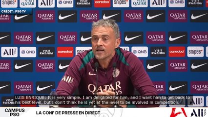 Luis Enrique explique pourquoi Presnel Kimpembe ne joue pas