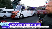 Transportistas cancelan bloqueos en el Edoméx y la CDMX, pero alistan marcha