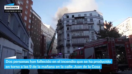 Dos muertos en el incendio de un edificio del centro de Santander