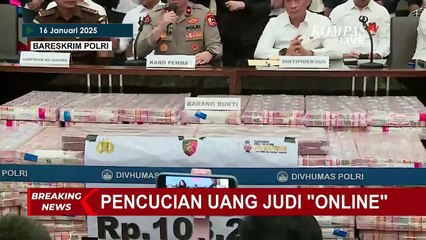 Penampakan Tumpukan Barbuk Uang Rp103,2 M Disita Polri Perkara Kasus TPPU Terkait Judi Online