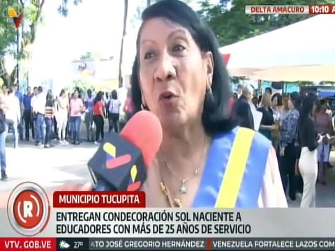 Educadores de Delta Amacuro con más de 25 años de servicio recibieron condecoración Sol Naciente