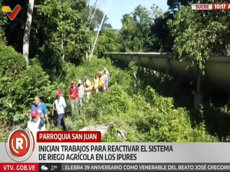 Sucre I Comienzan trabajos para la reactivación del sistema de riego agrícola en Los Ipures