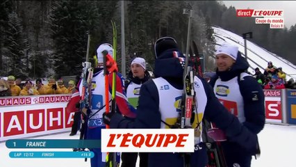 Les Bleus remportent leur troisième relais d'affilée - Biathlon - CM