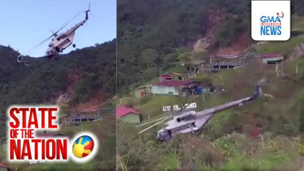 Helicopter, nag-emergency landing sa bangin | SONA