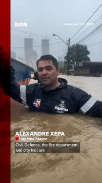 Homes and in Brazil have been Swamped by Floodwater.