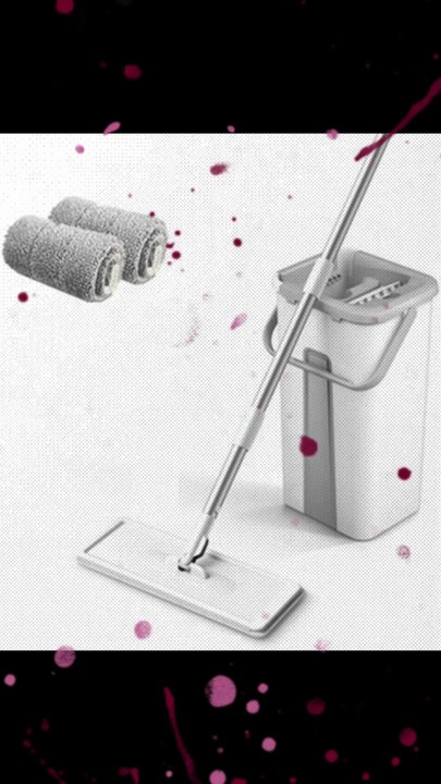 Mop Floor Squeeze Mop With Bucket – Hardwood & Wood Floor Rotary Scrubbing Mop For Easy Household Cleaning ( Random Color )