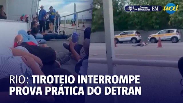 Tiroteio interrompe prova do Detran e deixa alunos de autoescola no chão