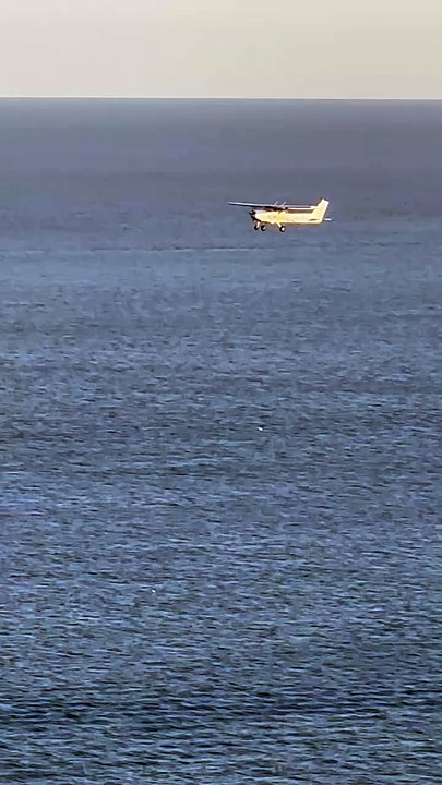 My friend filmed this little airplane for us yesterday from the 39th floor of a building in Sunny Isles Beach, FL