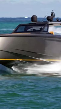 Quint Mercury 600 hp (V12) outboard engines on this awesome Vanquish 55 Sport, spotted Sunday at the Haulover Inlet