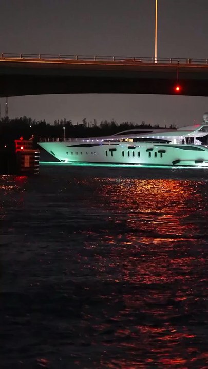 Too big for the Haulover Inlet Huge yacht spotted last night on the other side of the Haulover Inlet bridge