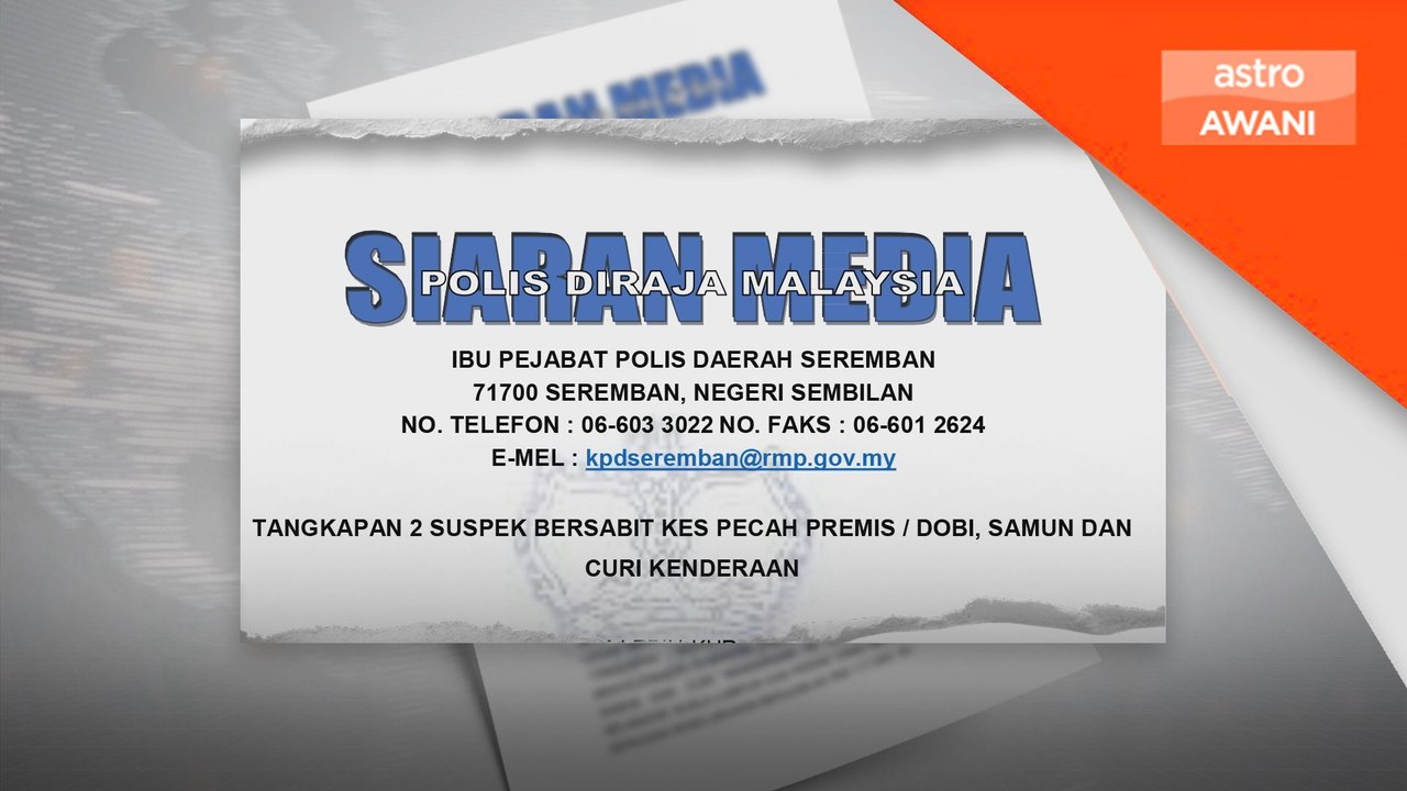 Dua lelaki terlibat pelbagai jenayah di empat negeri ditahan