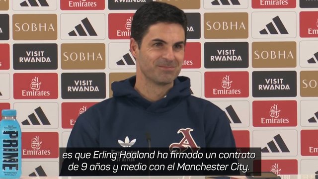 Arteta: ¿Un contrato de 9 años como el de Haaland? Estoy muy contento con lo que tengo