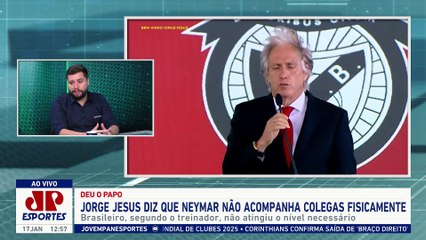 Jorge Jesus diz que Neymar NÃO ACOMPANHA mais FISICAMENTE; Corinthians BATE Bragantino | BATE-PRONTO