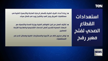 الاستعدادات القطاع الصحي لفتح معبر رفح