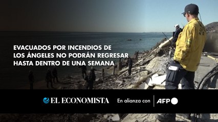 Evacuados por incendios de Los Ángeles no podrán regresar hasta dentro de una semana
