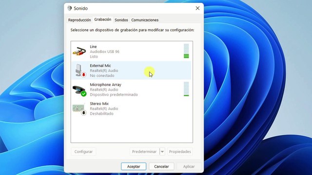 Como activar y configurar Microfono Externo en Windows 11 pc o laptop