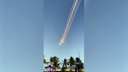La espectacular lluvia de restos del Starship que se desintegró e iluminó el cielo del Caribe