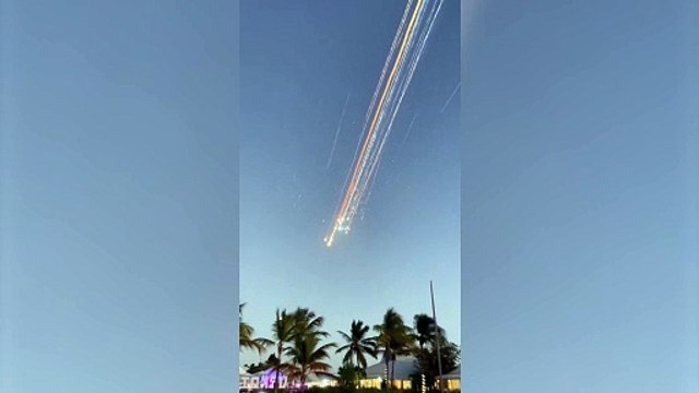 La espectacular lluvia de restos del Starship que se desintegró e iluminó el cielo del Caribe