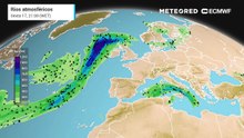 Rio atmosférico vai reforçar a chuva prevista a partir de domingo em Portugal