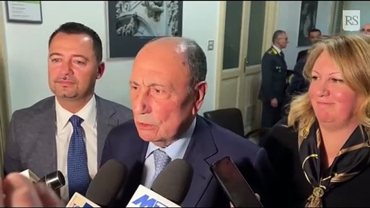 Il presidente della Regione Siciliana Renato Schifani in prefettura ad Agrigento