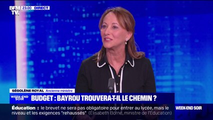 Budget: "La capacité d'un gouvernement, c'est de donner une perspective", rappelle Ségolène Royal