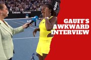 Too much information! Coco Gauff's awkward on-court interview leaves fans laughing