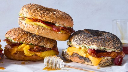 Our Bee Sting Bagel Breakfast Sandwich Will Have You Buzzing