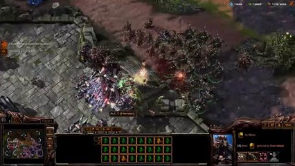 [StarCraft 2]No.0329--Great ZERG Player vs Harder A.I, LOSS[Queens' Defense, &, Mass-Hydra].CUT.01'41-17'18