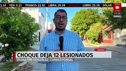 12 personas lesionadas tras choque de pipa de gas LP con combi en Chiapas
