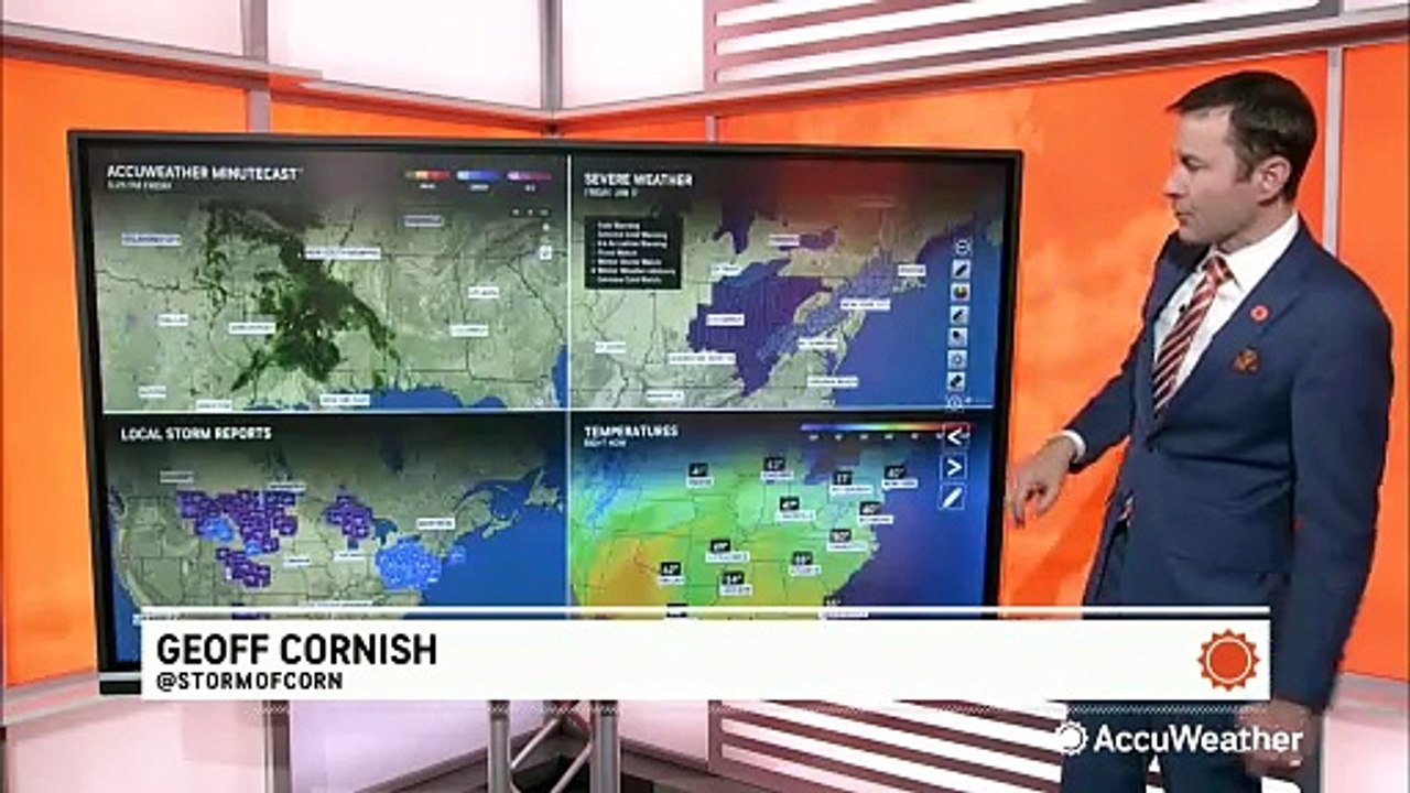 Double-header of storms bringing wintry weather to the East Coast