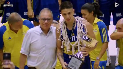 Festejo de Boca campeón de la Supercopa de Básquet 2025