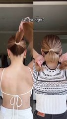 Two easy bun ideas 💁‍♀️ Left or right?! #hair #hairtutorial #updo