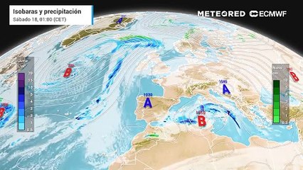 Borrasca Garoé y cambio de tiempo en España