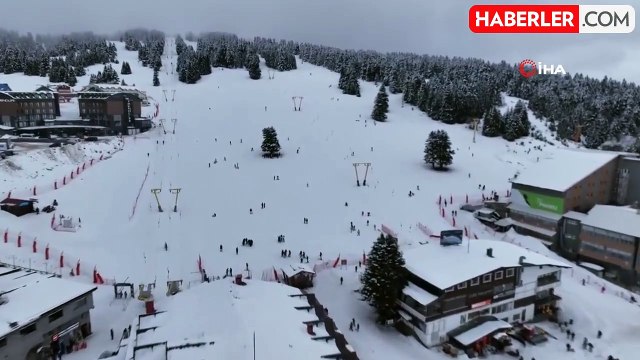 Uludağ'da Sömestr Tatili: 5 Liralık Poşetle Kayak Keyfi