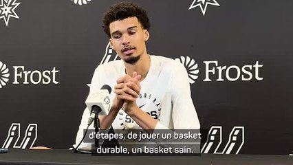 Spurs - Wembanyama : "La force des Spurs, c'est de jouer un basket sain"