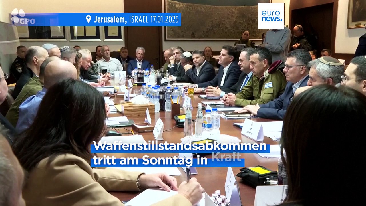 Waffenstillstandsabkommen für Gaza steht: Israels Kabinett billigt Vereinbarung