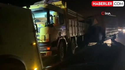 TEM Otoyolu'nda Kamyon Kazası: 1 Yaralı