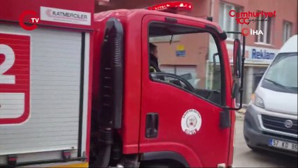 Çöp konteynerine dökülen soba külü yangın çıkardı