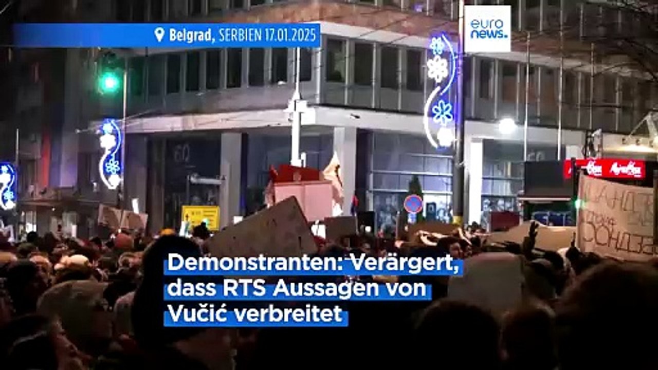 Belgrad: Tausende demonstrieren gegen staatliches Fernsehen