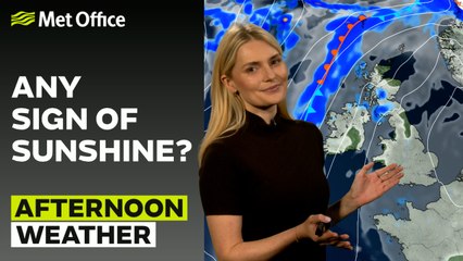 Met Office Afternoon Weather Forecasts - Mild in the north, colder south