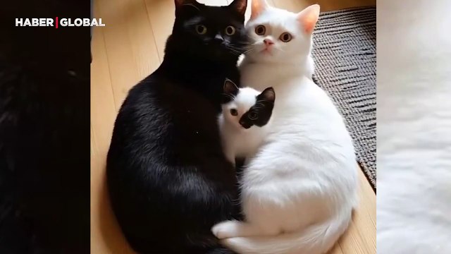 Annesi ve babasından birer parça benzerlik alan yavru kedi izlenme rekoru kırdı