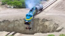 🚂 Train Vs Giant Pit | Mr Beast |