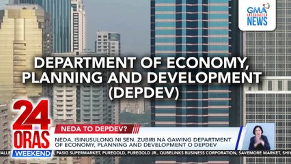 NEDA, isinusulong ni Sen. Zubiri na gawing Department of Economy, planning and Development o DEPDEV | 24 Oras Weekend