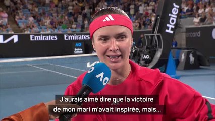 Open d'Australie - Svitolina : "J'aurais aimé dire que la victoire de mon mari m'avait inspirée..."