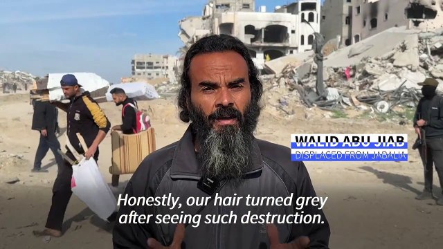 Displaced Palestinians say nothing left in northern Gaza after ceasefire begins