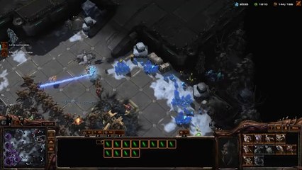 [StarCraft 2]No.0331--Great ZERG Player vs Hard A.I, WIN[Queens' Defense, &, Mass-Hydra].01'33-17'14