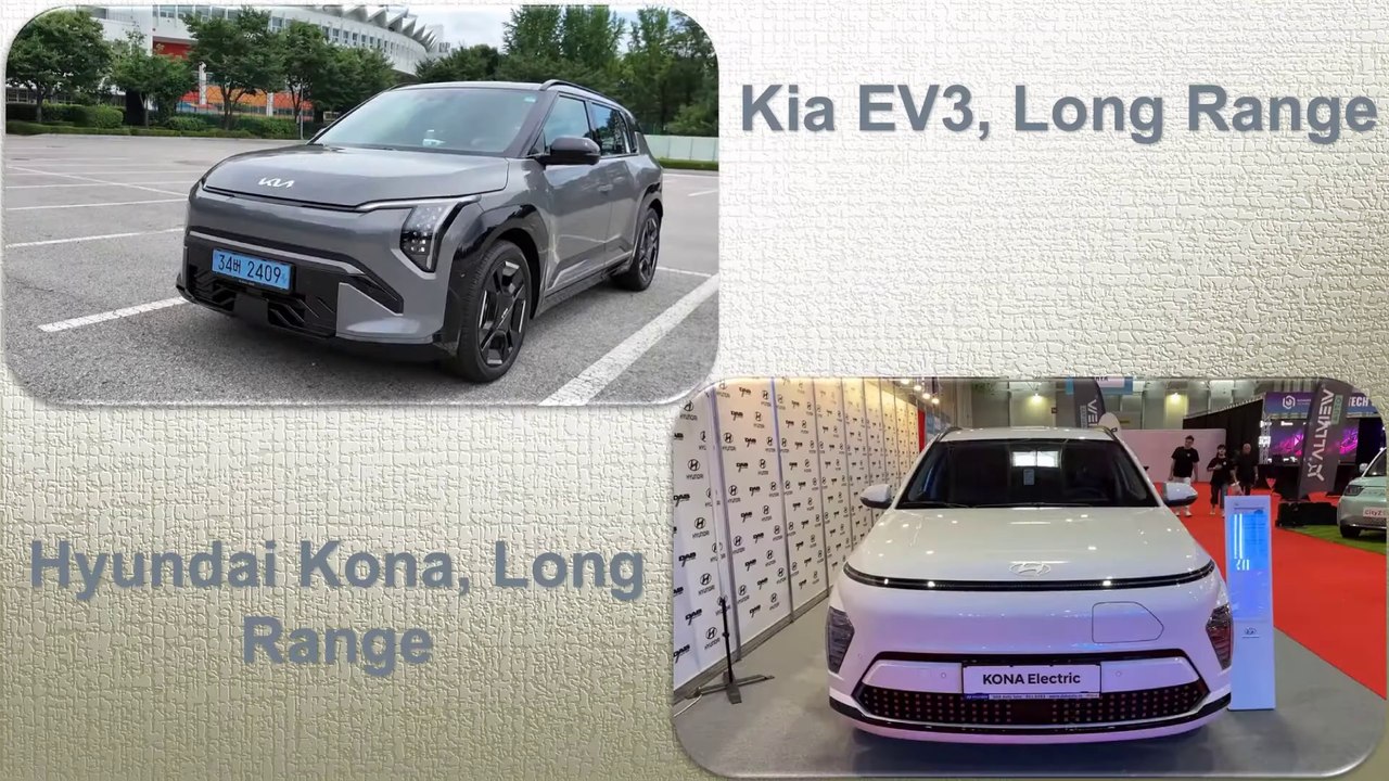 2024 Kia EV3, Long Range, VS Hyundai Kona, Long Range Model - video ...